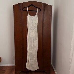 Heavy Manners Cream Crochet Dress